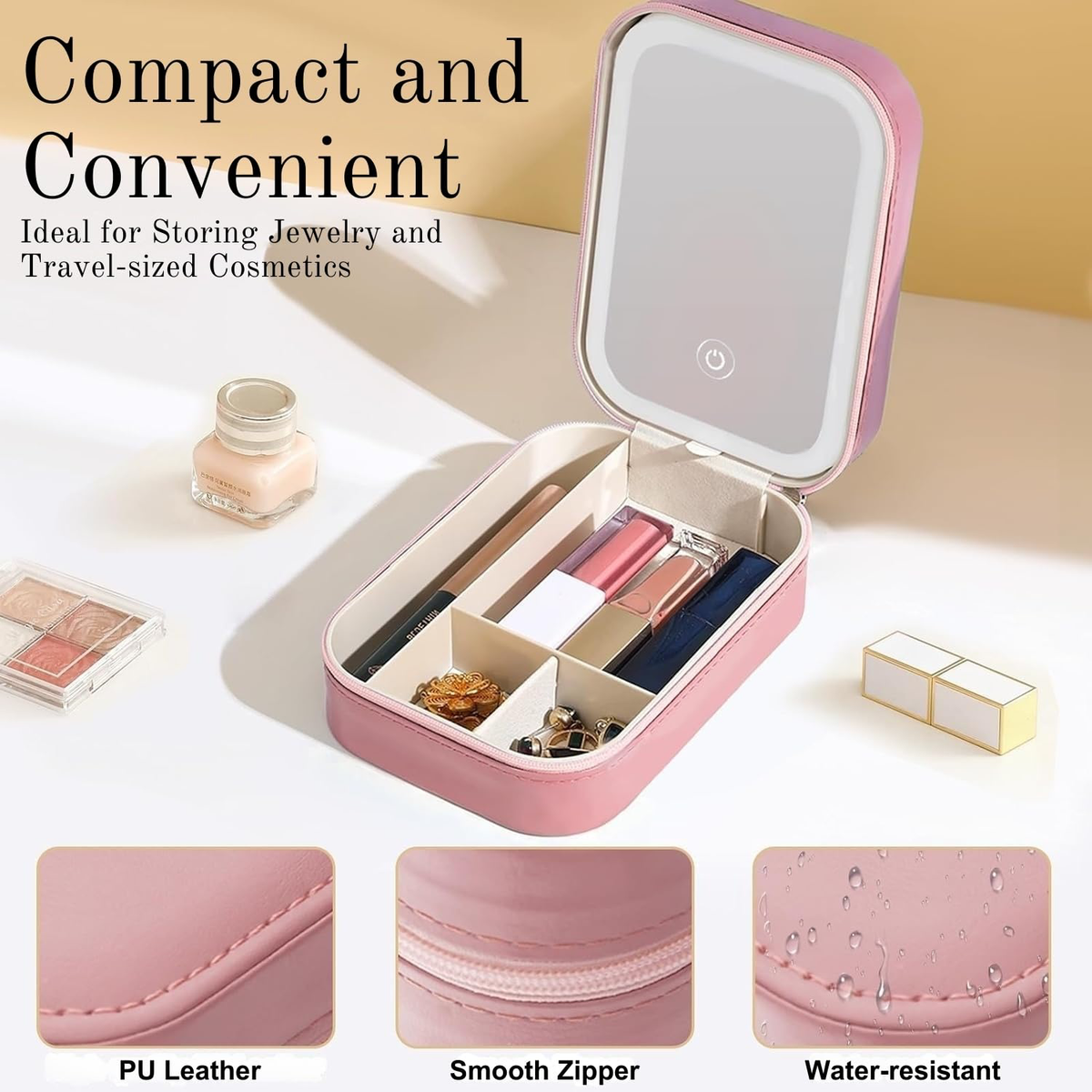 Calvren™ Premium Portable LED Makeup Box With Illuminating Mirror