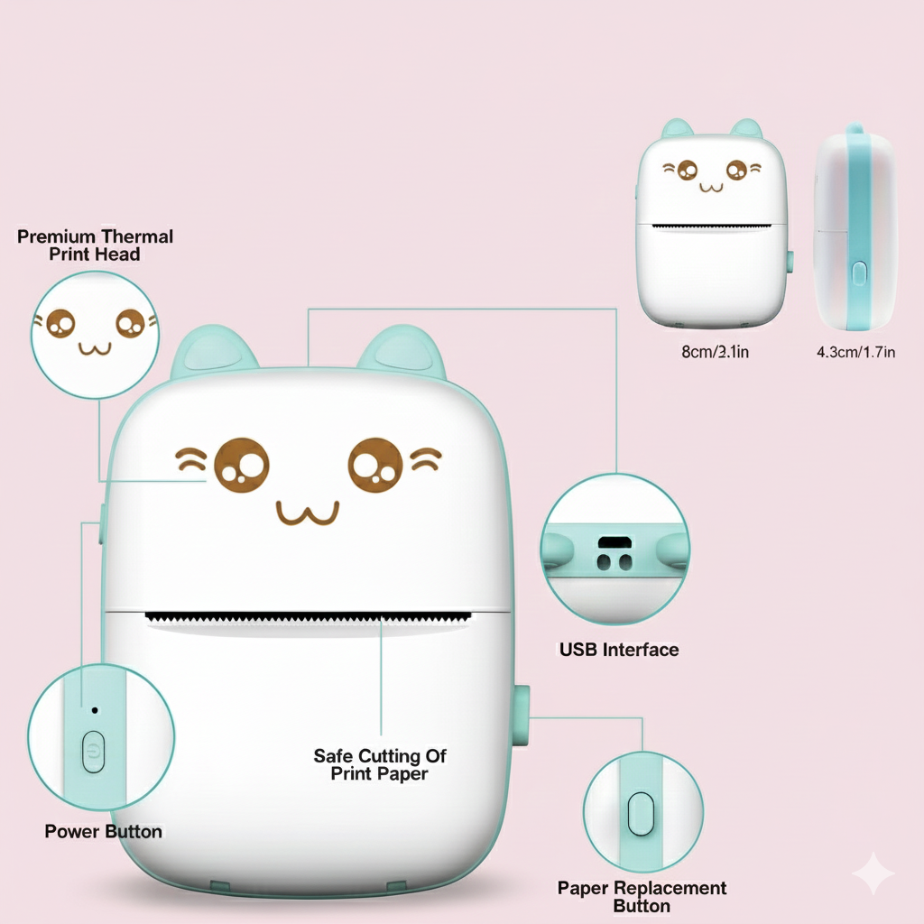 Calvren™ Premium Mini Thermal Printer